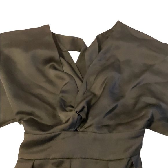 Revolve Majorelle black criss cross jumpsuit - Picture 3 of 8